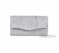 TTPSRY Pochette Femme Clutch Elegante Sac a Main Ceremonie Mariage Soiree Chic Bandouliere Pailletee Brillante Pochettes Clutches Argentee Doree