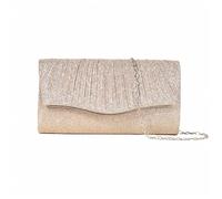 TTPSRY Pochette Femme Clutch Elegante Sac a Main Ceremonie Mariage Soiree Chic Bandouliere Pailletee Brillante Pochettes Clutches Argentee Doree