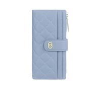 TTPSRY Porte Monnaie Femme PU Cuir Bifold Wallet Long Portefeuille avec Emplacements Carte de Crédit Poche À Fermeture Éclair Portefeuilles Grande Capacité（Blue）
