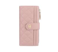 TTPSRY Porte Monnaie Femme PU Cuir Bifold Wallet Long Portefeuille avec Emplacements Carte de Crédit Poche À Fermeture Éclair Portefeuilles Grande Capacité（Rose）