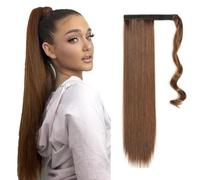 TTPSRY Queue Cheveux Lisse Longue Naturelle 60cm Extension Postiche Attache Facile Coiffure Rapide Changement Look