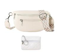 TTPSRY Sac Banane Femme Sac Bandoulière Femme en Cuir Véritable Élégant Sac à Main Sangle Réglable et Amovible avec Porte-monnaie