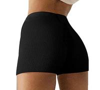 TTPSRY Short Femme Été Côtelé Taille Haute Shorties Moulant Sport Running Décontracté Plage Vacances Gym Shorties Élastique Confortable
