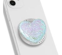 TTPSRY Support de Téléphone Magnétique Cœur Résine Pailletée avec Bague Magnétique Amovible Porte Téléphone Airbag Étractable pour Femmes Décorati Téléphones(Bleu)