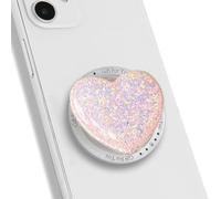TTPSRY Support de Téléphone Magnétique Cœur Résine Pailletée avec Bague Magnétique Amovible Porte Téléphone Airbag Étractable pour Femmes Décorati Téléphones(Rose)