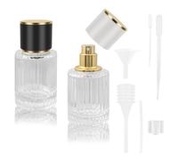 TTQiAnJ 2 Pièces Atomiseur Parfum 30ml,Vaporisateur Vide Verre,Flacon Rechargeable,Bouteille en Verre pour Date,Travail,Vacances