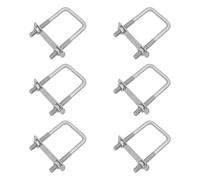 TTQiAnJ 6 Pièces Boulon en U M8x40x100mm,Acier inoxydable Etriers Filetés en U,Carré en U Tube avec Écrous,Plaque de Cadre pour Fixation des Tuyaus pour Corde de Boulon,Argent
