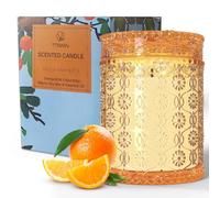 TTRWIN Bougie Parfumée Orange, Bougies Aromathérapie Longue Durée, Bougie Naturel Cire de Soja, 200g, Pot en Verre, Relaxant Cadeau pour Femme Homme Noël, Anniversaire, Crémaillère
