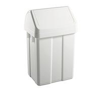 TTS Cleaning 00005220 Max Polypropylène Poubelle à couvercle basculant, contenance 12 l, Blanc