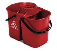 Tts Cleaning 00005250 Fox Seau double avec gruau, capacité 8+6 litres, rouge