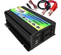 TTSJSM Convertisseur 12v 220v,Convertisseur Pur Sinus USB CHARGE 3000W DC à AC 220V PORTABLE CONVERSION DE CONVERTATEUR 12 TO 220 VAGUE SINES, Black
