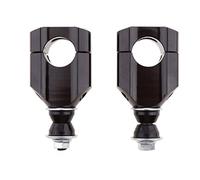 TTSJSM Pontet Guidon 22mm 1 1/8" 28mm CNC Moto Guidon de gauche et de droite en Aluminium Noir