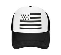 TTVXIHL Pur Coton Chaud, Drapeau personnalisé de Bretagne Trucker Hat Femmes Hommes Réglable Adulte France Région Signe Identité Nation Baseball Cap Été Papa Chapeau