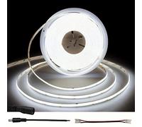 TTWAY Ruban LED COB 10M, Bande LED Blanc Froid 6000K DC24V 480 LED/M, CRI 90+, 8mm Largeur, Lumière Uniforme, Ruban LED pour Chambre à Coucher, Cuisine, Miroir, Intérieure (sans Alimentation)