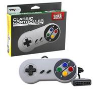 TTXTECH Manette Pad Joystick Pour Super Nintendo Entertainment System SNES - Rétro Gaming - Gris