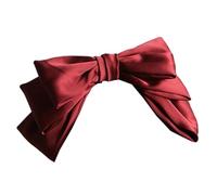 TTYAO REII Bandeau à trois couches avec nœud pour femme - Accessoire de costume Lolita - Rouge vin - Taille M