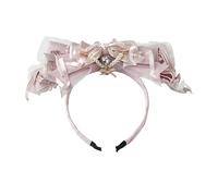 TTYAO REII Bandeau de Noël Kawaii avec grand nœud - Accessoire pour cheveux Lolita - Pour goûter (rose, M)