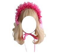 TTYAO REII Bandeau japonais Lolita pour femme de soubrette Kawaii - Accessoire de cheveux pour femme de costumade avec nœud (fuchsia fuchsia)