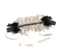 TTYAO REII Lolita Bandeau en dentelle avec nœud - Accessoires de cheveux kawaii pour femme - Élégant (noir, M)