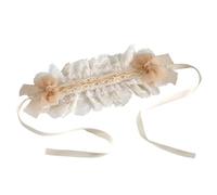 TTYAO REII Lolita Bandeau en dentelle avec nœud - Accessoires pour cheveux kawaii pour femme - Postiche élégant (champagne, M)