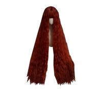 TTYAO REII Lolita Perruque synthétique extra longue bouclée de 119,4 cm pour déguisement de princesse pour fête d'Halloween (rouge mandarine)