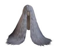 TTYAO REII Lolita Perruque synthétique extra longue bouclée de 119,4 cm pour déguisement de princesse pour fête d'Halloween (gris argenté)