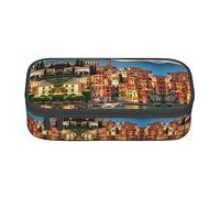 TTYDOKLA Belle trousse à crayons multifonction avec impression italienne, esthétique, grand espace de rangement, Noir , Taille unique, Étui à clé
