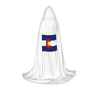 TTYDOKLA Cape à capuche imprimée drapeau de l'État du Colorado, magicien et Renaissance avec capuche, pour jeux de rôle et fêtes