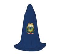 TTYDOKLA Cape à capuche imprimée drapeau de l'État du Vermont, magicien et Renaissance avec capuche, pour jeux de rôle et fêtes
