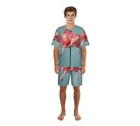 TTYDOKLA Ensemble de pyjama pour homme à imprimé floral, parfait pour les w nds paresseux et la détente nocturne, Noir , 3XL