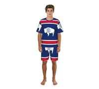 TTYDOKLA Ensemble de pyjama pour homme avec imprimé drapeau de l'État du Wyoming, parfait pour les w nds paresseux et la détente nocturne, Noir , M