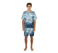 TTYDOKLA Ensemble de pyjama pour homme avec imprimé floral décoratif, parfait pour les w nds paresseux et la détente nocturne, Noir , XXL