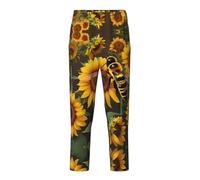 TTYDOKLA Joli pantalon de pyjama imprimé abeilles et tournesols, parfait pour les loisirs, les moments en famille, le sport et les fêtes à thème, Noir , 10-12