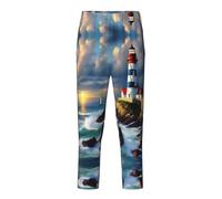 TTYDOKLA Joli pantalon de pyjama imprimé peinture diamant, parfait pour les loisirs, les moments en famille, le sport et les fêtes à thème, Noir , 10-12