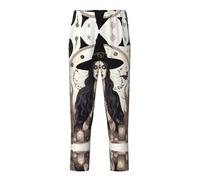 TTYDOKLA Magic Witch Witchcraft - Joli pyjama imprimé bohème - Parfait pour les loisirs, les moments en famille, le sport et les fêtes à thème, Noir , L(14-16)