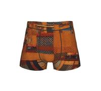 TTYDOKLA Sous-vêtements pour hommes imprimés patchwork africains, boxers pour hommes, shorts élastiques confortables pour hommes, Noir , M
