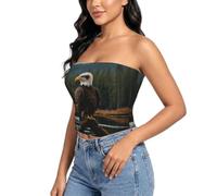TTYDOKLA Soutien-gorge sans bretelles imprimé amérindien, Aigle volant, L