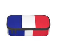 TTYDOKLA Trousse à crayons multifonction avec imprimé drapeau français - Esthétique - Grand espace de rangement, Noir , Taille unique, Étui à clé