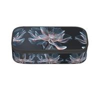 TTYDOKLA Trousse à crayons multifonction avec imprimé floral 3D, esthétique, grand espace de rangement, Noir , Taille unique, Étui à clé