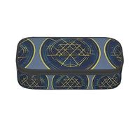TTYDOKLA Trousse à crayons multifonction avec motif géométrique mathématique, esthétique, grand espace de rangement, Noir , Taille unique, Étui à clé