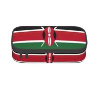 TTYDOKLA Trousse multifonction avec motif drapeau du Kenya - Esthétique - Grand espace de rangement, Noir , Taille unique, Étui à clé