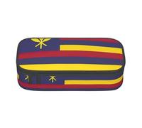 TTYDOKLA Trousse multifonction avec motif drapeau du royaume d'Hawaï - Esthétique - Grand espace de rangement, Noir , Taille unique, Étui à clé