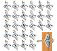 TTYSHIP® 150 Pieces Cheville Brique Creuse, Cheville pour Plaque de Plâtre avec 150 Vis, Chevilles à Cavité Papillon pour Plaques Plâtre, Panneaux Fibres Gypse, Murs Creux