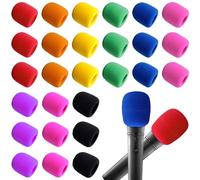 TTYSHIP® 27 Pièces Bonnette Microphone, Mousse Micro Universelle, Housse de Micro Colorée, Mousse pour Microphone pour KTV, Performance Sur Scène (9 Couleurs)