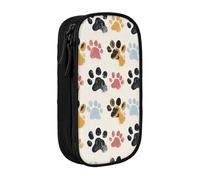 ttyuac Trousse à crayons amusante avec imprimé chats et fleurs, grande capacité, 2 compartiments à double fermeture éclair, tissu Oxford de qualité supérieure, esthétique, trousse de papeterie pour