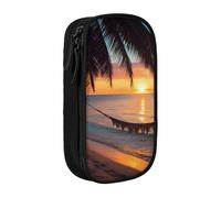 ttyuac Trousse à crayons avec impression dollar - Grande capacité - 2 compartiments - Double fermeture éclair - Tissu Oxford de qualité supérieure - Esthétique - Organiseur de papeterie pour garçons