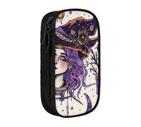 ttyuac Trousse à crayons avec impression mandala, grande capacité, 2 compartiments à double fermeture éclair, tissu Oxford de qualité supérieure, esthétique, trousse de papeterie pour garçons et