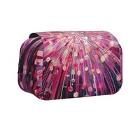 ttyuac Trousse à crayons avec imprimé camouflage numérique vert militaire double couche pour papeterie, papeterie de bureau, trousse à crayons, trousse multifonction, Art des feux d'artifice, Taille