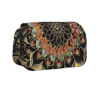 ttyuac Trousse à crayons avec imprimé mandala, double couche, grande trousse à crayons, trousse à crayons, trousse à crayons multifonction, Mandala., Taille unique, Organiseur de sac