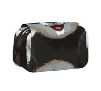 ttyuac Trousse à crayons rétro avec imprimé sirène, double couche, grande trousse à crayons, trousse à crayons, trousse à crayons multifonction, Panda Art, Taille unique, Organiseur de sac